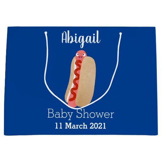 Niedlicher Witzhund Weiner Cartoon Große Geschenktüte (Vorderseite)