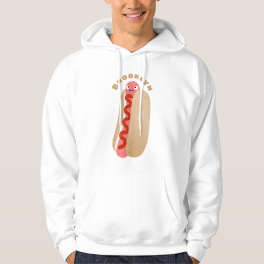 Niedlicher Witzhund Weiner Cartoon Hoodie (Vorderseite)