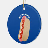 Niedlicher Witzhund Weiner Cartoon Keramik Ornament (Links)