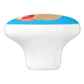 Niedlicher Witzhund Weiner Cartoon Keramikknauf (Seitenansicht)