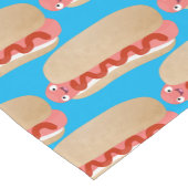 Niedlicher Witzhund Weiner Cartoon Kurzer Tischläufer (Ecke)