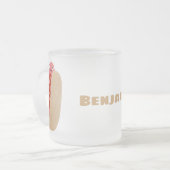 Niedlicher Witzhund Weiner Cartoon Mattglastasse (Vorderseite Links)