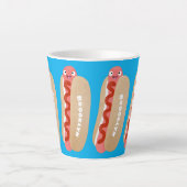 Niedlicher Witzhund Weiner Cartoon Milchtasse (Vorderseite)
