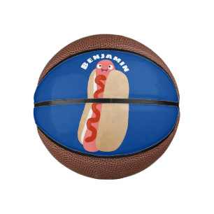 Niedlicher Witzhund Weiner Cartoon Mini Basketball