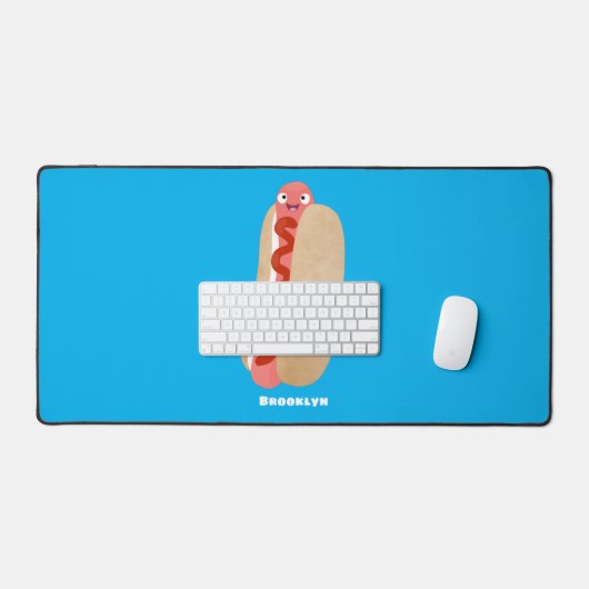 Niedlicher Witzhund Weiner Cartoon Schreibtischunterlage (Tastatur & Maus)