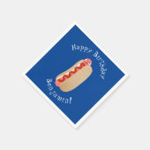 Niedlicher Witzhund Weiner Cartoon Serviette (Ecke)