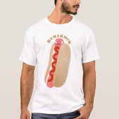 Niedlicher Witzhund Weiner Cartoon T-Shirt (Vorderseite)