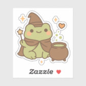 Niedlicher Wizard Frog with Pop Aufkleber (Blatt)