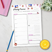 Niedlicher Wochenplaner für Crafters Notizblock