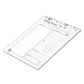 Niedlicher Wochenplaner für Crafters Notizblock (angewinkelt)