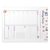 Niedlicher Wochenplaner für Crafters Notizblock (Vorderseite)