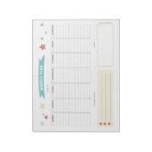 Niedlicher Wochenplaner für Kinder Notizblock (Rotiert)