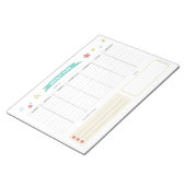 Niedlicher Wochenplaner für Kinder Notizblock (angewinkelt)