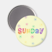 Niedlicher Wochentag Magnet (Vorderseite/Rückseite)