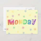 Niedlicher Wochentag Postkarte (Vorne/Hinten)