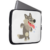 Niedlicher Wolf-Laptop-Sieb des Cartoon Laptopschutzhülle (Vorne Rechts)