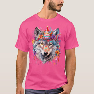 Niedlicher Wolf Party Geburtstag Themed Wolves Lov T-Shirt