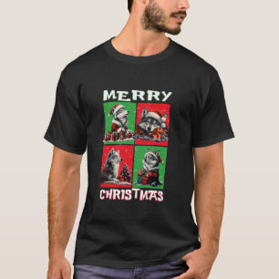 Niedlicher Wolf Santa Animals Lover Frohe Weihnach T-Shirt