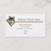 Niedlicher Wolf, Wildtiere der Wölfe Visitenkarte (Vorderseite)