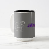 Niedlicher Wolf Zweifarbige Tasse (Vorderseite Links)