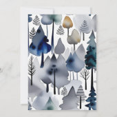 Niedlicher Wolfenkuchen zwei Wildwälder Geburtstag Einladung (Rückseite)