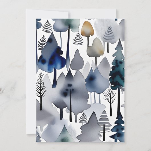 Niedlicher Wolfenkuchen zwei Wildwälder Geburtstag Einladung (Rückseite)