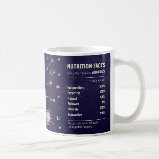 Niedlicher Wrap der Zodiac-Aquarius-Ernährung Kaffeetasse (Rechts)