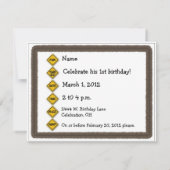 Niedlicher Wrecker-LKW Einladung (Rückseite)