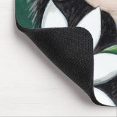 Niedlicher wunderlicher Igel, der eine Blume Mousepad (Ecke)