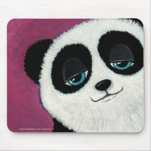 Niedlicher wunderlicher Panda-Bär mit blauen Augen Mousepad