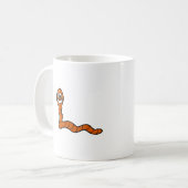 Niedlicher Wurm Kaffeetasse (Vorderseite Links)