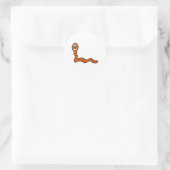 Niedlicher Wurm Runder Aufkleber (Tasche)