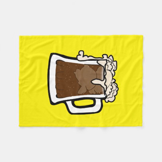 Niedlicher Wurzel-Bier-Floss-Kinder Fleecedecke (Vorderseite (Horizontal))