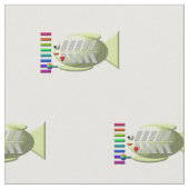 Niedlicher X-Ray-Fisch mit Xylophon Stoff (Nahaufnahme)