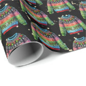 Niedlicher Xmas Holly Berries Ugly Weihnachtssüßer Geschenkpapier (Rolleneckpunkt)