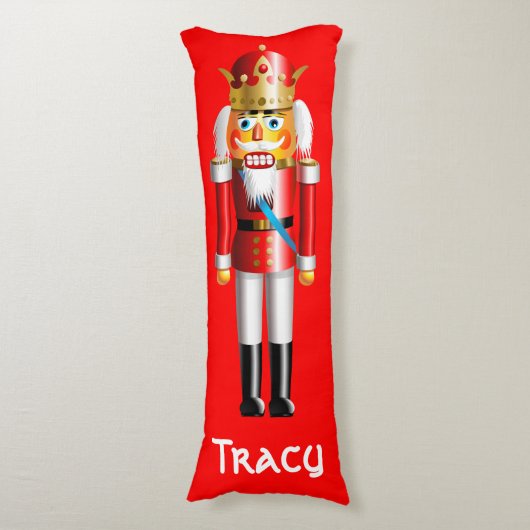 Niedlicher Xmas Nutcracker King Cartoon Seitenschläferkissen (Vorderseite Vertikal)