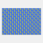 Niedlicher Xmas RV Camper Baumhütten Holiday Blue Geschenkpapier Set (Vorderseite)