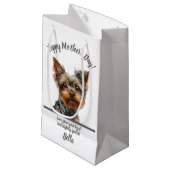 Niedlicher Yappy Yorkie Mother Day Kleine Geschenktüte (Vorderseite Schrägansicht)