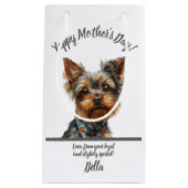 Niedlicher Yappy Yorkie Mother Day Kleine Geschenktüte (Vorderseite)