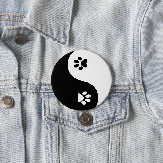 Niedlicher Yin Yang Tatzen-Knopf Button (Beispiel)