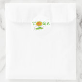 Niedlicher Yoga Runder Aufkleber (Tasche)