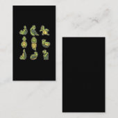 Niedlicher Yoga-Schildkröte Visitenkarte (Vorne/Hinten)