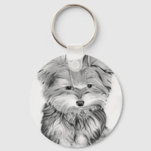 Niedlicher Yorkie Hund Schlüsselanhänger
