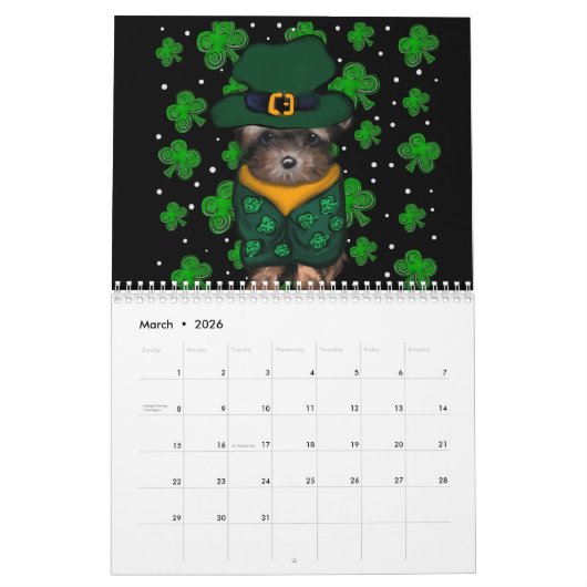 Niedlicher Yorkie-Kalender Kalender (Mär 2026)
