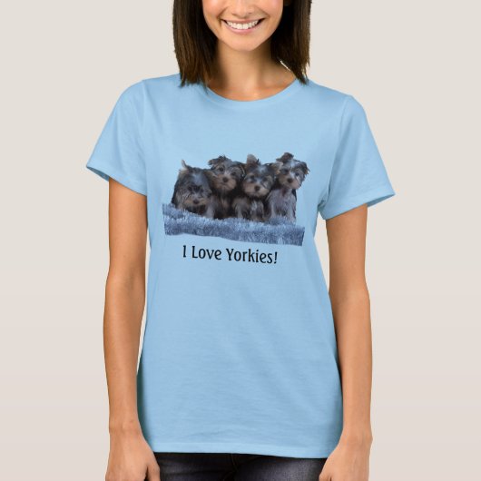 Niedlicher Yorkie Welpen-T - Shirt (Vorderseite)