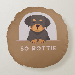 Niedlicher Yorkier Yorkshire Terrier Dog Pet Anima Rundes Kissen