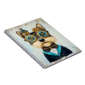 Niedlicher Yorkshire Terrier Hund in Goggles K3 No Notizblock (Rechte Seite)