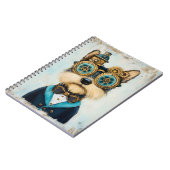 Niedlicher Yorkshire Terrier Hund in Goggles K3 No Notizblock (Linke Seite)