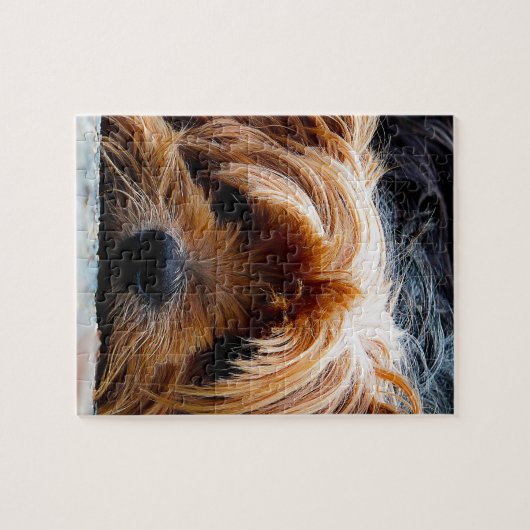 Niedlicher Yorkshire-Terrier-Hund Puzzle (Horizontal)