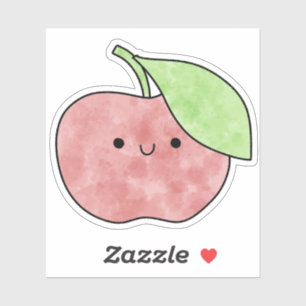 Niedlicher Yummy Apfel Aufkleber